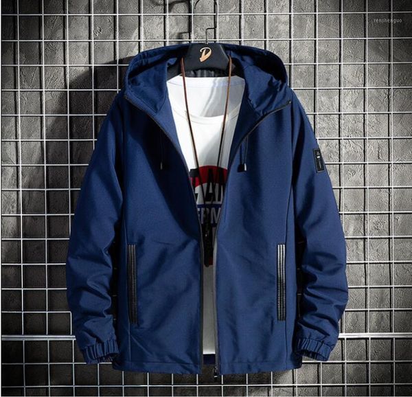 

men's jackets 2021men fashion hooded bomber windbreaker jacket men spring autumn streetwear windproof coat, Black;brown