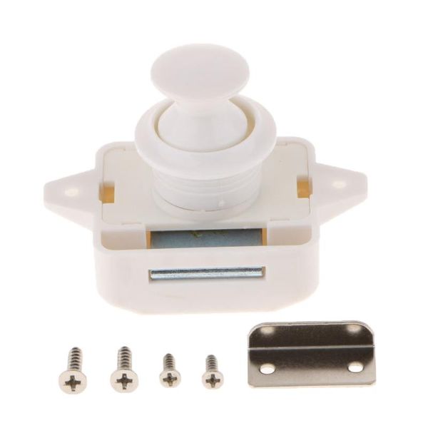 

car organizer push button catch door lock latch knobs white for boat motorhome