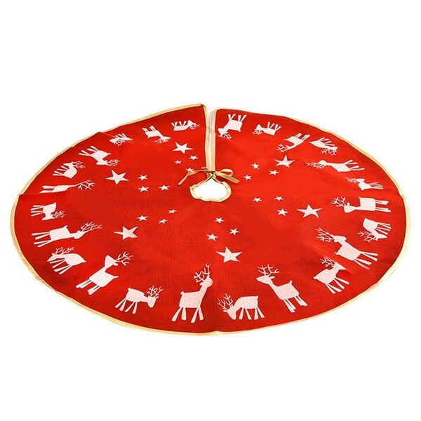 

christmas decorations 1 pcs tree skirt holiday decoations xmas home decor red deer pattern