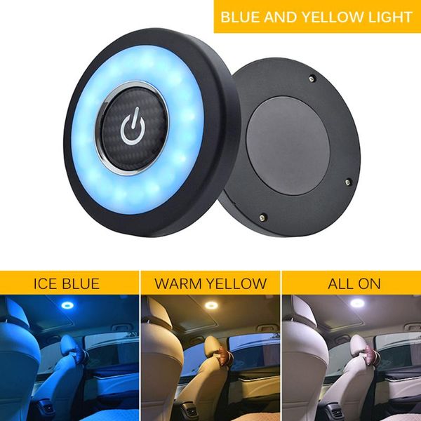 Deckenleuchten USB-LED-Leselampe Abs Kuppel Dach Kofferraum Umgebungslichtbirne Weiß Gelb Auto-Innenatmosphäre