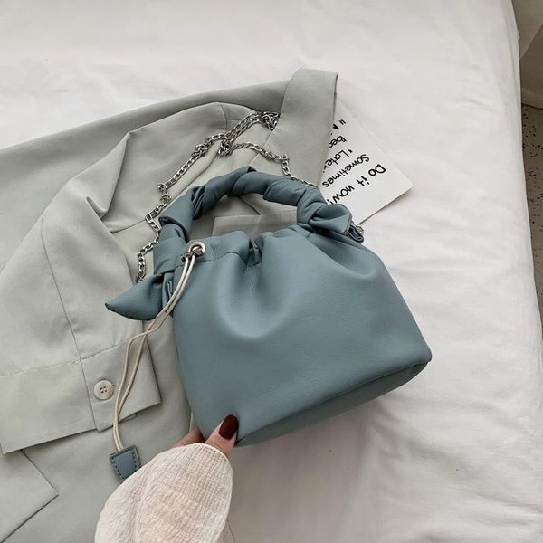 

white bag for women 2021 spring new crossbody bag women's shoulder bucket portable