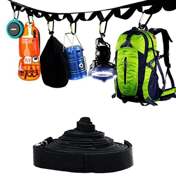 

outdoor gadgets adjustable multifunctional camping hanging rope portable tent lanyard 2.6-3m strap clothesline