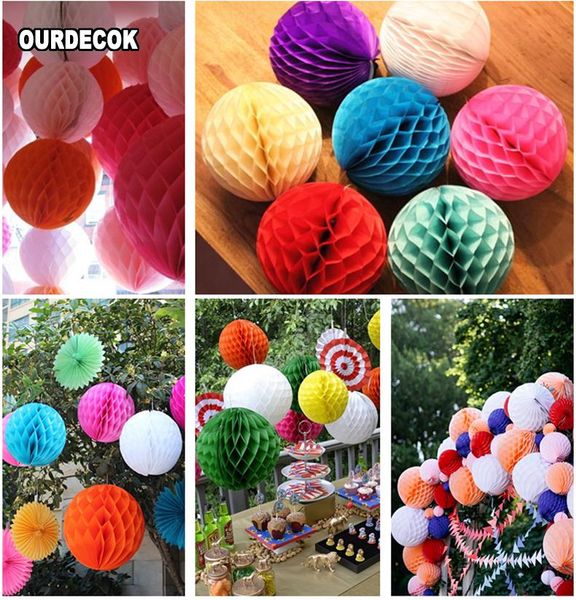

10 pieces 12 inch(30cm) tissue paper flowers poms honeycomb balls for wedding party favor decoration