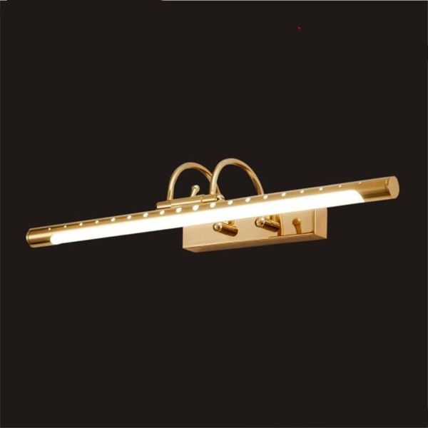 

wall lamp modern fashion simple gold led for bathroom waterproof anti fog mirror light 35/48/61cm 2449