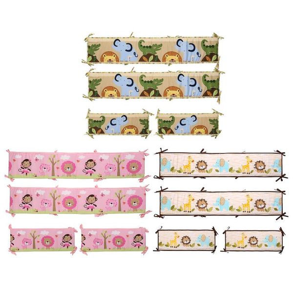 

bedding sets 4pcs/set breathable summer baby bumper collision half around crib set cortton cartoon printing excellently