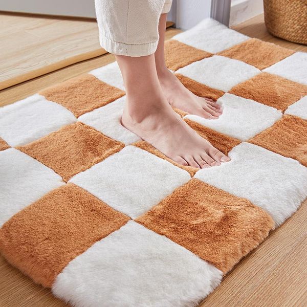 

carpets stitching color blocks artificial wool area rugs living room children crawling mat floor bedroom absorbent antiski