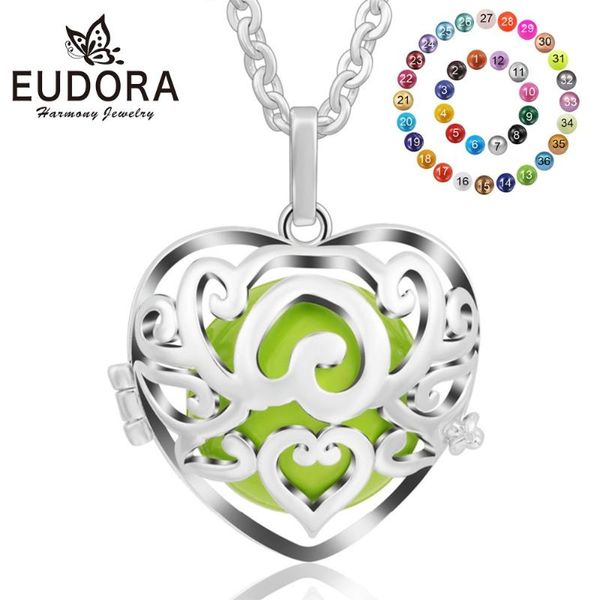 

pendants eudora 20mm spring lotus flower colorful necklace harmony bola ball locket cage pendant fit inner women diy jewelry k231n20, Black