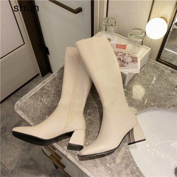 

boots flat platform boots-women women's rubber shoes rain thigh high heels luxury designer round toe booties, Black