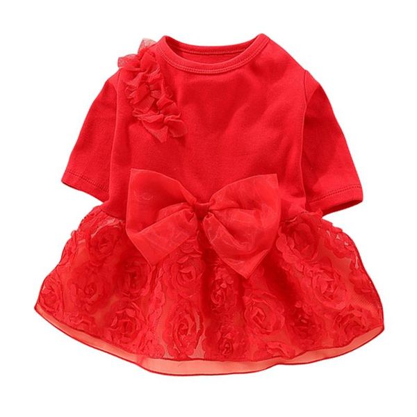 

teddy puppy wedding dresses pet dog lace dress clothes sweety princess dress bow-kont dog small medium dogs pet clothing