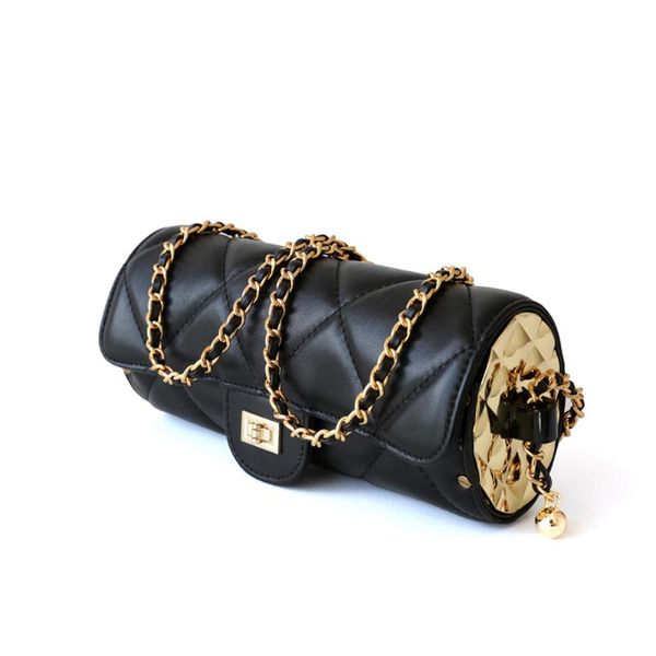 

evening bags 2021 fashion female messenger genuine leather crossbody bag cylinder ladies shoulder bolsas feminina