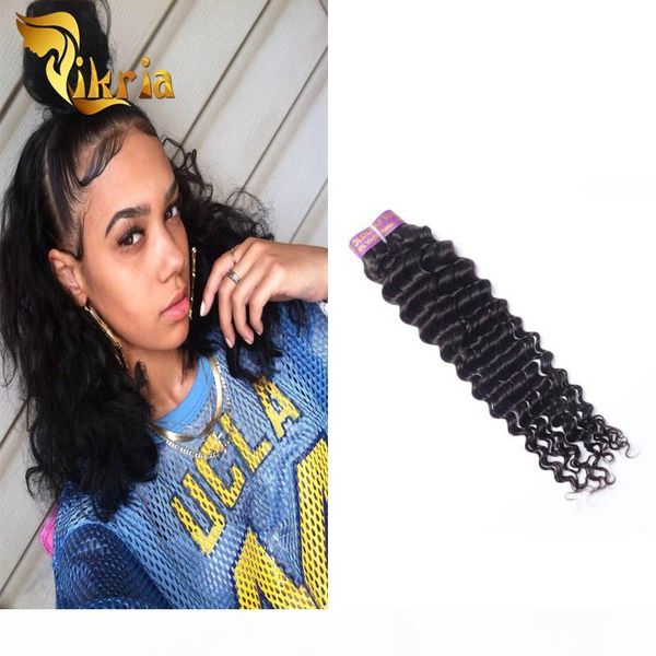 

brazilian deep wave 4 bundlles unprocessed brazilian indian malaysian peruvian virgin human hair wholesale wet and wavy brazilian hair weave, Black