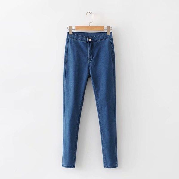 

women's jeans the european and american fashion high elastic bj55-1811, Blue