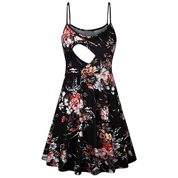 

maternity dresses women pregnant print stripe tunic breastfeeding dress summer fashion sling casual short 527, White