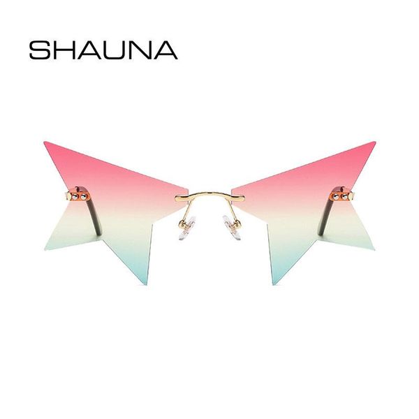 

sunglasses shauna unique rimless star fashion gradient shades uv400, White;black
