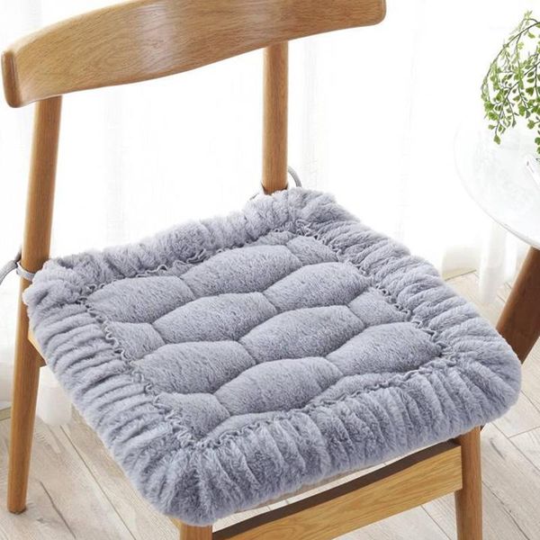 

cushion/decorative pillow plush chair cushion solid color warm non-slip seat dining cushions driver car mat washable throw square stool pads