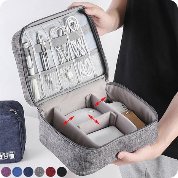 

portable travel digital cable storage bag mobile power organizer bag electronics accessories case for earphones