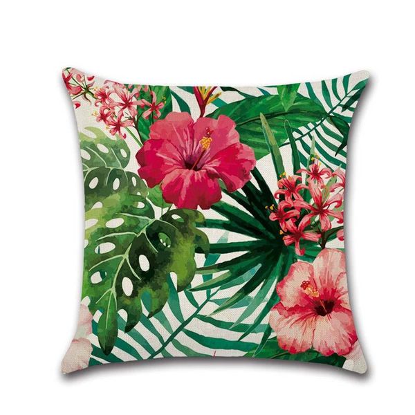 

cushion/decorative pillow tropical plants cushion cover decorative pillowcases flamingo printing cotton linen throw case flowers cover45x45