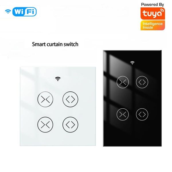

smart home control tuya wifi rf roller blind shutter bluetooth-compatible curtain switch module app remote for google alexa