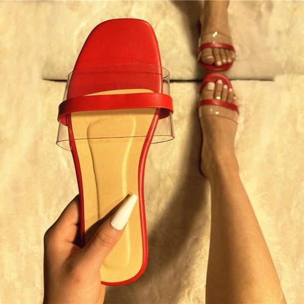 

slippers 2021 summer style european and american sandals flat shoes ladies beach, Black