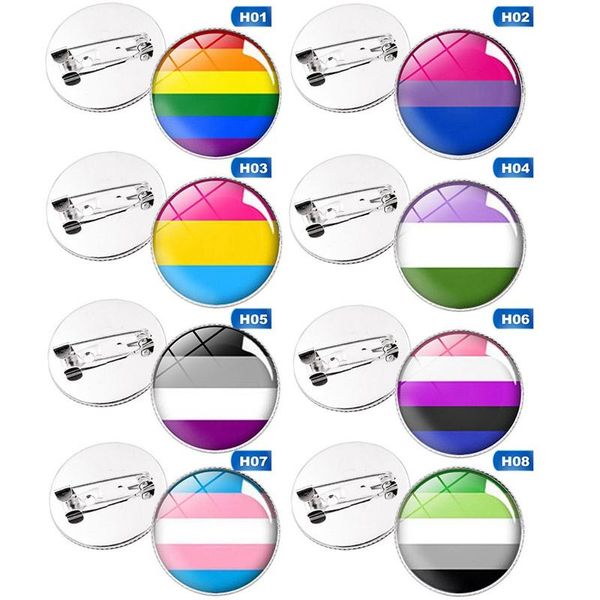 

pins, brooches pride rainbow gay interasexual lapel pins love is bisexual pansexual panromantic tin badge, Gray