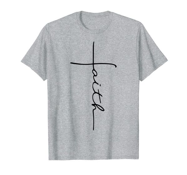 

faith cross t-shirt, White;black