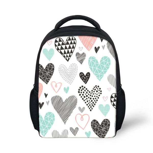 

school bags customized kindergarten backpack for girls hearts geometrical love valentine pattern children backpacks infant kids