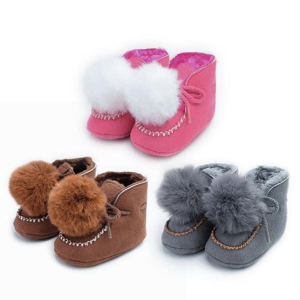 

first walkers jocestyle baby prewalker winter boots infant cartoon pompon warm shoes drop