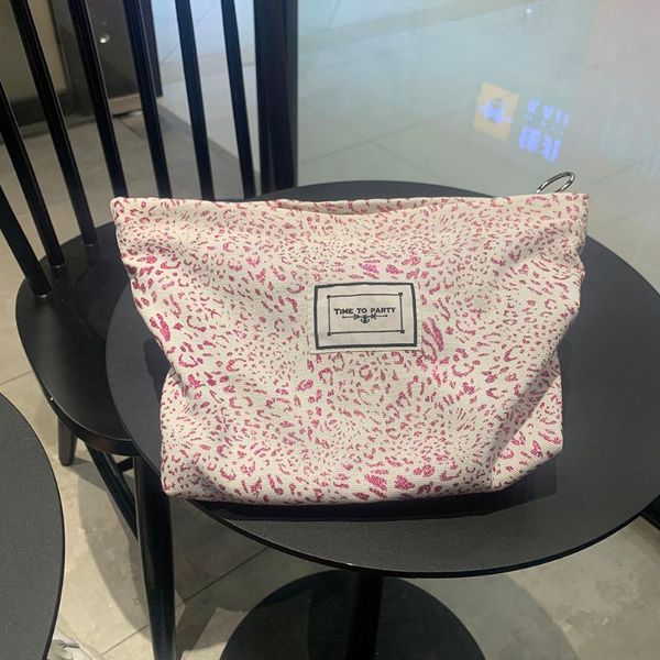 

leopard pattern makeup bag organizer women cosmetic pouch large travel toiletry bag girl necesserie beauty case cute clutch new