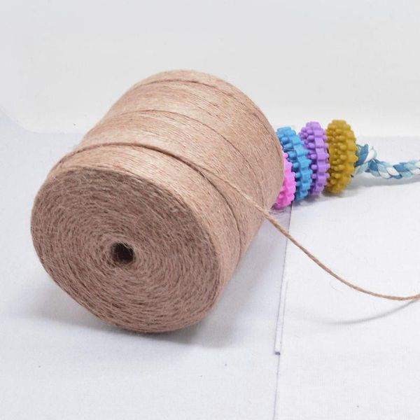 

yarn ropes 100m natural jute rope home decoration diy craft cord decorative 2mm 3-ply diameter handmade gardening, Black;white