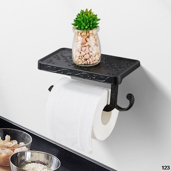 

toilet paper holders kitchen holder with phone shelf tissue bracket wall-mounted bathroom roll tray rack accessories