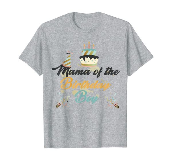 

mama of the birthday boy adorable fun t-shirt, White;black