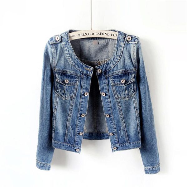 

women's jackets 2021 autumn women denim jacket long sleeve casual jeans bomber vintage short outerwear plus size 6xl chaqueta mujer, Black;brown