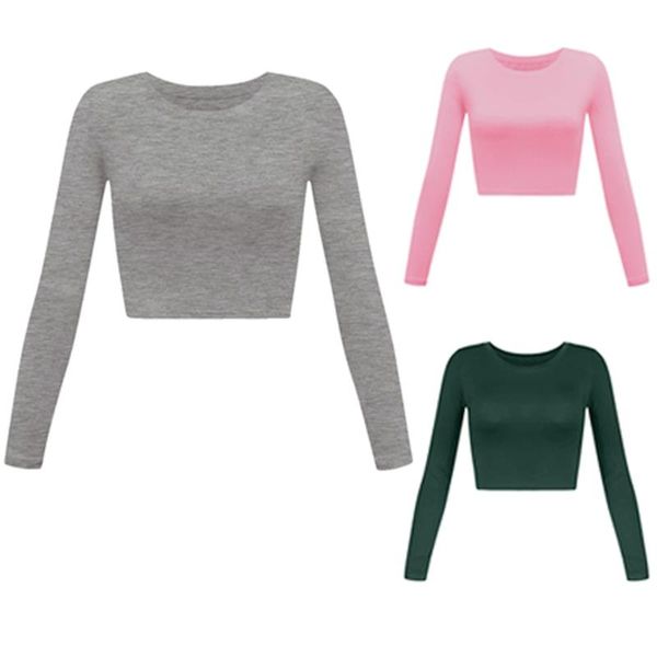 

women's t-shirt 2021 spring autumn women t shirt o neck female slim long sleeves knitted ribbed tshirt pullover, White