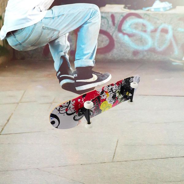 

skateboarding skateboard double snubby maple alloy longboard colorful night
