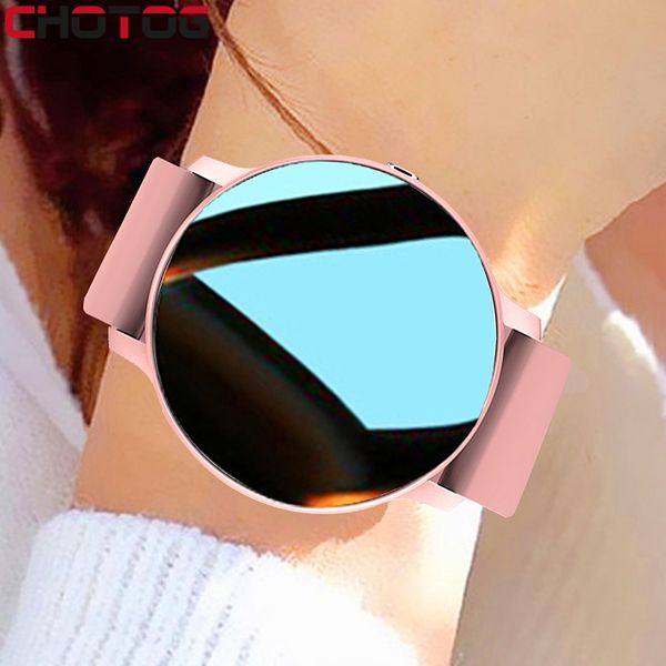

2021 smart watch women fitness tracker bracelet waterproof sports smartwatch men heart rate monitor watches for ios androidg, Slivery;brown