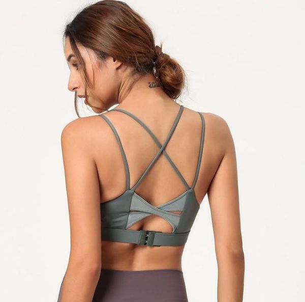 

summer sports fitness female yoga belt chest pad underwear bra gather shockproof, White;black