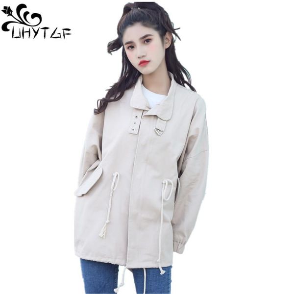 

women's jackets uhytgf 2021 spring autumn casual college style denim jacket korean loose wild coats jeans for women x306, Black;brown