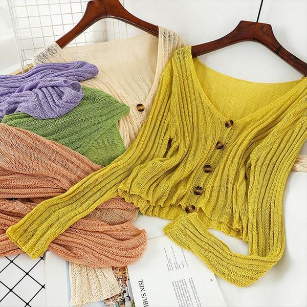 

cropped cardigan crop womens sweater v neck knitted women oversized cardigans summer long sleeve button up clothes tunic, White;black