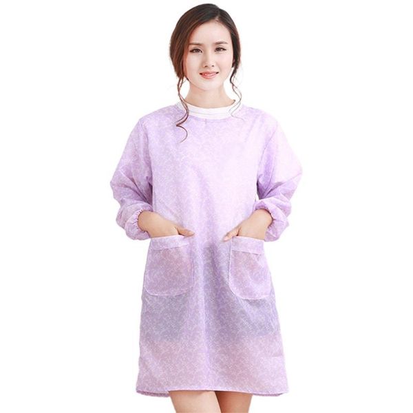 

aprons 1pc lovely cartoon apron sleeveless pvc waterproof anti-oil kitchen cooking waist bib reuseable creative women