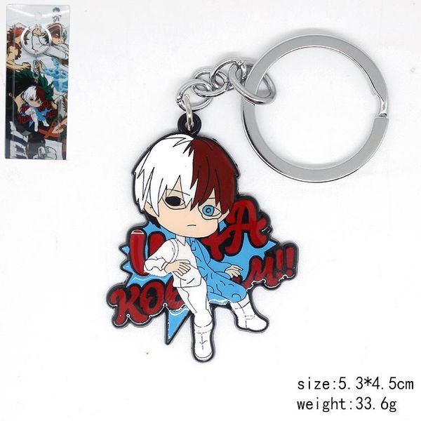 

keychains anime my hero academia keychain katsuki bakugou so todoroki letter symbol metal enamel pendant keyring ornament cosplay gift, Silver