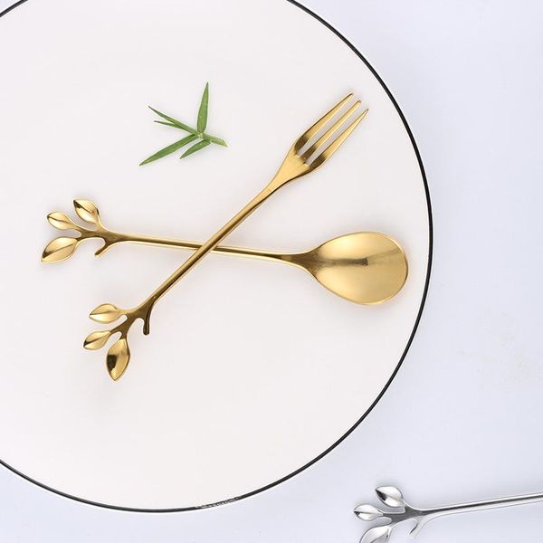 

spoons small leaves stainless steel spoon ladle scoop ice cream coffee stir dessert