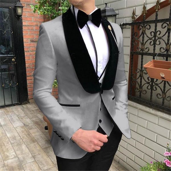 

men's suits & blazers men smart casual business peaked lapel slim fit street wear party prom blazer 3 pieces wedding for, White;black