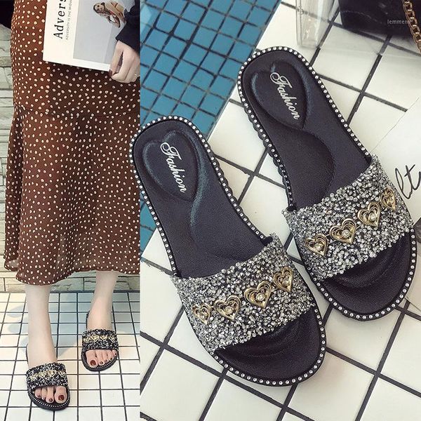 

slippers sandalias mujer 2021 summer fashion outdoor non-slip beach shoes woman luxury women designers slides1, Black