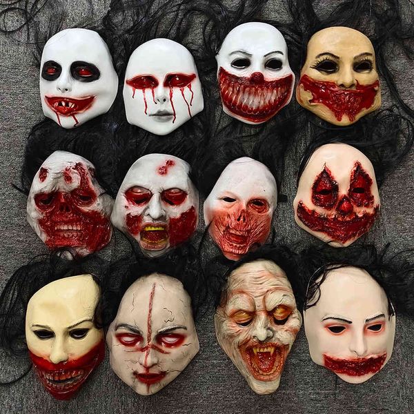 Halloween Scary Bloody Zombie S Vampiro Cosplay Acessórios Horror Latex Mask Designs