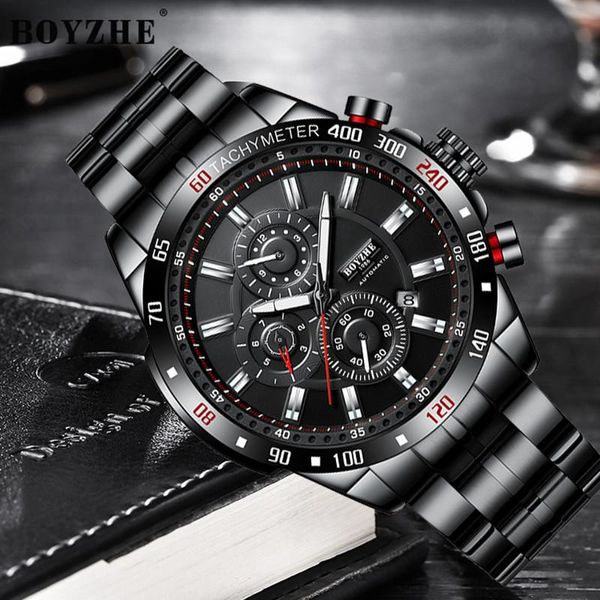 

wristwatches boyzhe men automic mechanical watch week month calendar display luminous hands waterproof sport wrist watches for reloj 2021, Slivery;brown