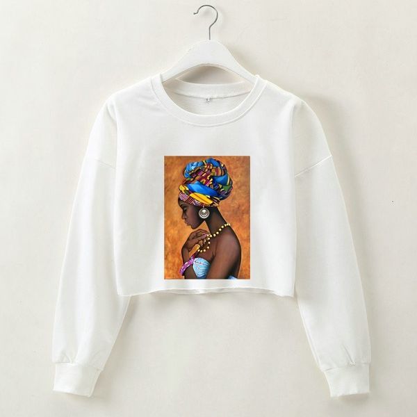 

2021 new design o-neck crop autumn casual character print short ins fashion long-sleeved sweatshirt women clothing s12s, Black