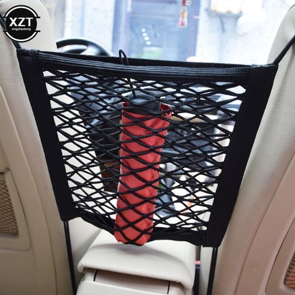 

car organizer interior trunk seat back elastic mesh net styling storage bag pocket cage grid holder accessories trun