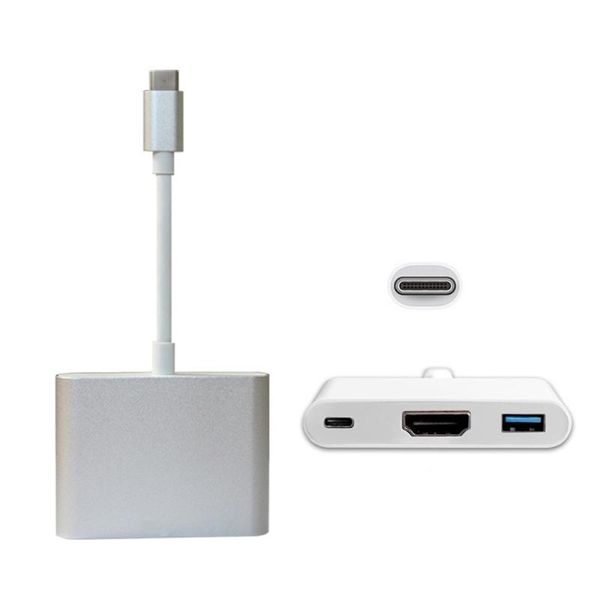 

type c usb 3.1 to 4k converter adapter 3 in 1 hub charge for macbook 12