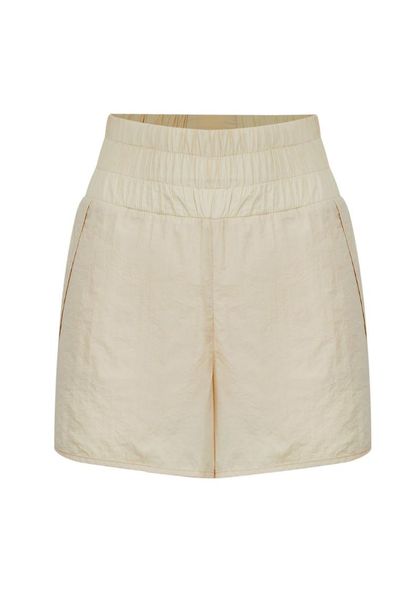 

women's shorts elastic waist pure color running workout, White;black