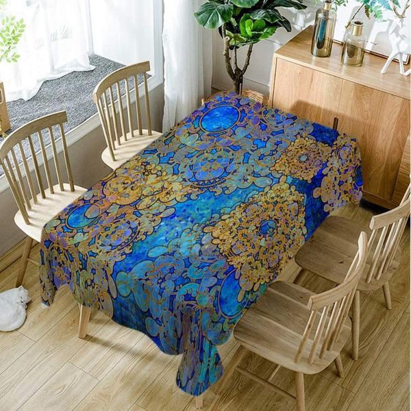 

table cloth floral pattern exotic flower vintage geometric tablecloth